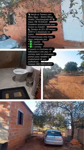 Vende-se terreno com meia água