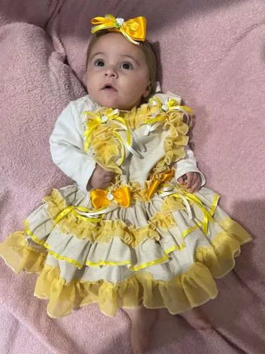 Roupa junina bebê menina