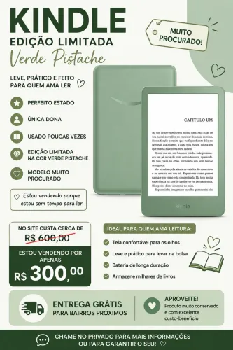 Kindle edição limitada perfeito