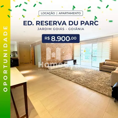 Apartamento Mobiliado para Locação no Ed. Reserva Du Parc Alto Padrão ao lado do Parque F