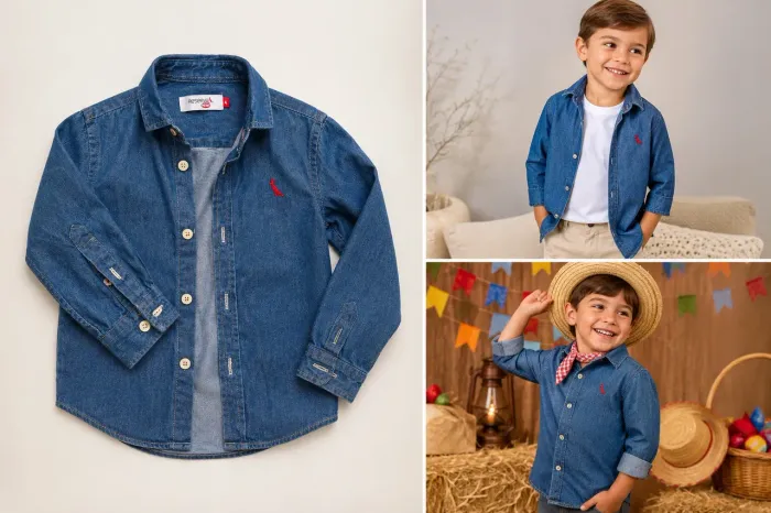 Camisa jeans Reserva mini