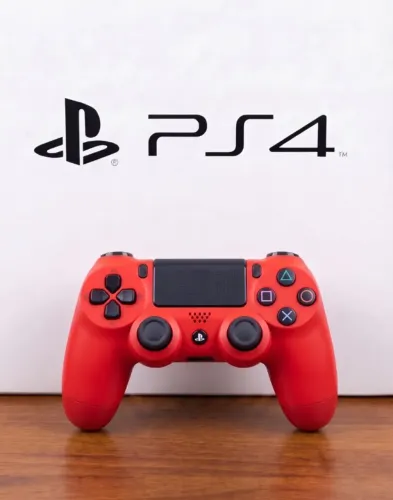 Controle Playstation 4 PS4 Original (Semi Novo) Versão Vermelho Compatível Com PC