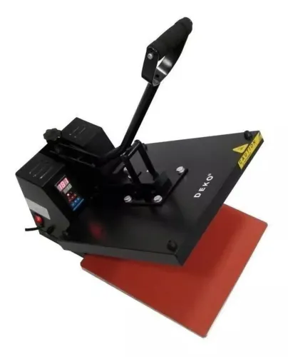 Máquina de estampar camisetas Flat Thermal Press 38x38 Preta