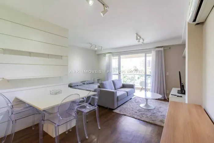 Apartamento para locação no condomínio Home Boutique Brooklin, 53m² com varanda e vaga.