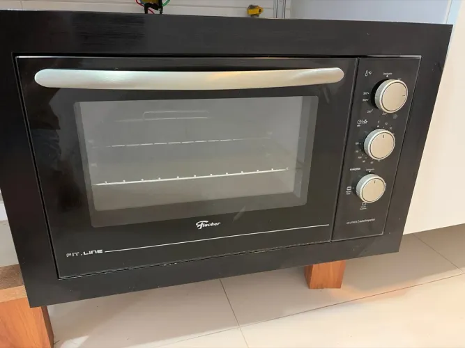 Forno Elétrico de Embutir Fischer Fit Line Preto - Usado 1x (Estado de Novo)