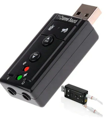Placa de Som USB 7.1 Bahrein BH-T64 para pcs e notebooks (Uzimanu_importados)
