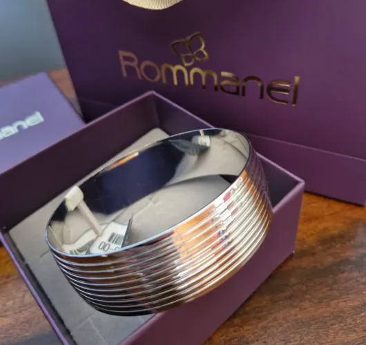 NOVA Semijoia Rommanel Pulseira Rhodium - Original