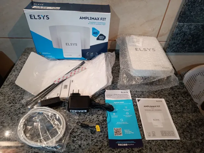 Vendo Modem Amplimax Elsys 4G com Antena Integrada para Internet, FIT EPRL18, novo. LEIA.