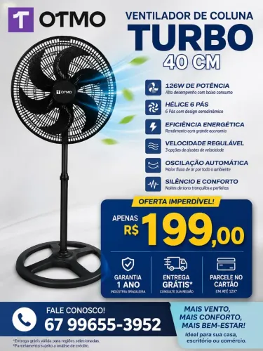 Ventilador de coluna 110 entrega grátis 