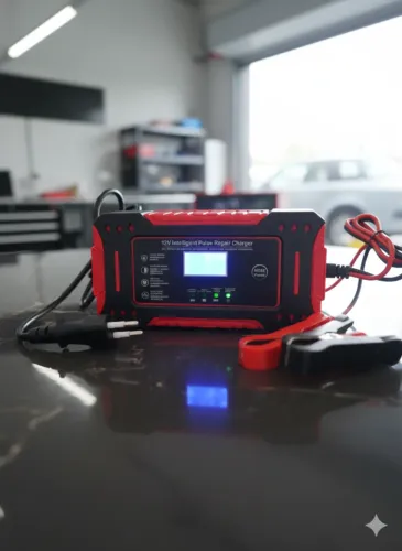  Carregador de Bateria Inteligente 12V 6A com Display LCD