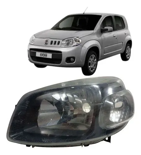 Farol Fiat Uno Way Vivace 2011 a 2014 fumê Lado Esquerdo 