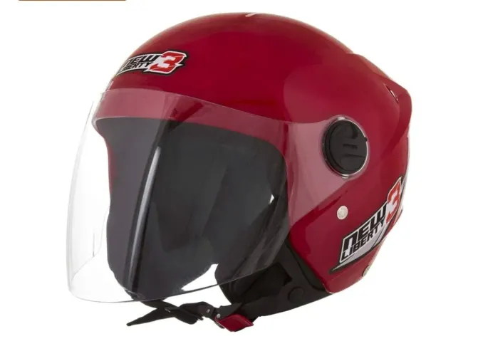 Capacetes New Liberty 3. Vermelho e Preto Lacrados.