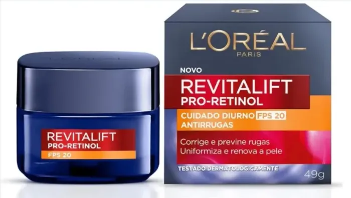 Loreal Creme Facial Revitalift Pro Retinol Cuidado Diurno FPS20 Antirrugas