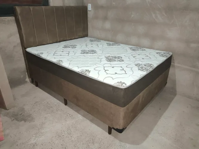 Conjunto cama box mais cabeceira casal padrão