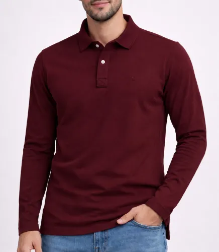 Camisa Polo Suedine Longa