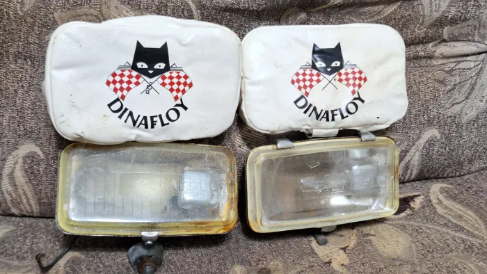 Farol de Milha iodo Dinafloy com capa original carros antigos Opala Fusca puma porsche 