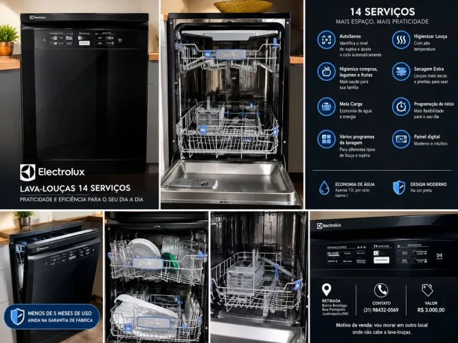 LAVA-LOUÇAS ELECTROLUX 14 SERVIÇOS ?