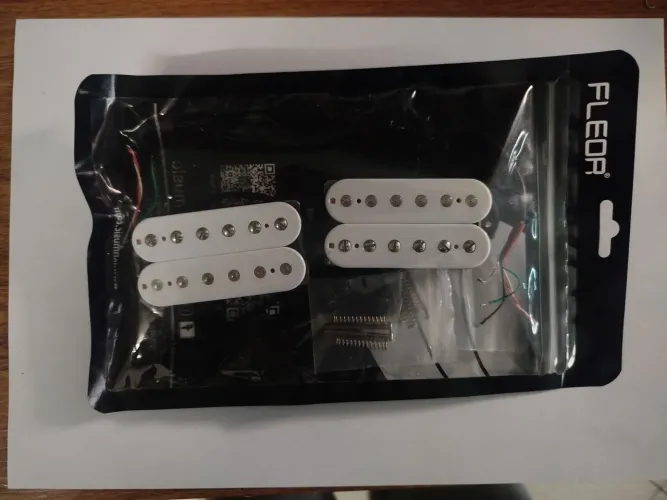 Captador guitarra fleor humbucker branco