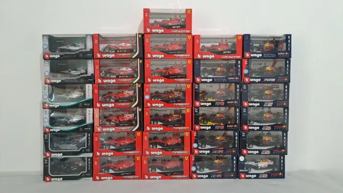MOBILE TOY MT 31 Minis (Esgotadas) + Caminhão 1:43 Formula 1 F1 Ferrari Mercedes Redbull
