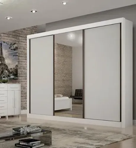 Guarda Roupa Casal Gigante porta de correr, 100% MDF