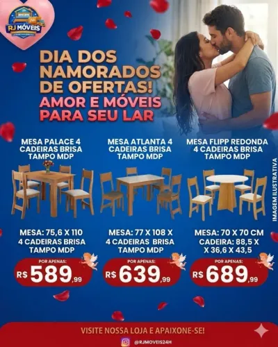 Mesa C/4 cadeiras (Pague na entrega)