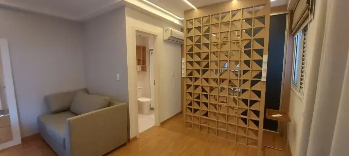 Apartamento com 1 dormitório para alugar, 32 m² por R$ 3.154,00/mês - Jardim Aquarius - Sã