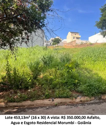 Leia a descrição: Lote 453,13m² (Asfalto, Agua e Esgoto) Residencial Morumbi