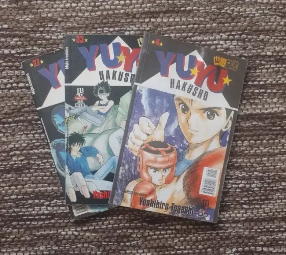 Lote 3 mangás Yu Yu Hakusho - volumes 4, 21 e 33 (meio-tanko jbc)