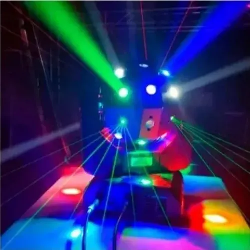 Moving Head Magic Ball Led Rgbw Dmx Com Laser Strobo 2 Em 1