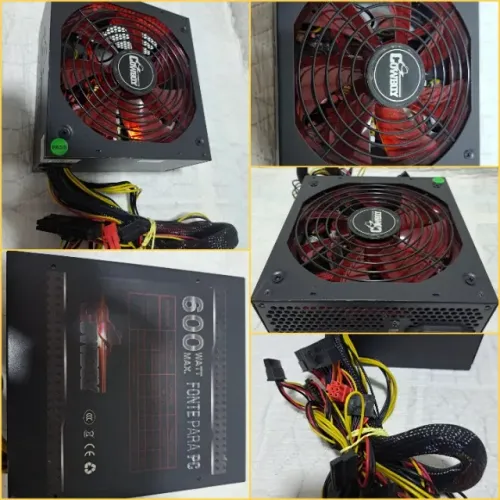 Fonte De Alimentação Para Pc Cowboy 600w Preta 115v/230v (LER ANÚNCIO)