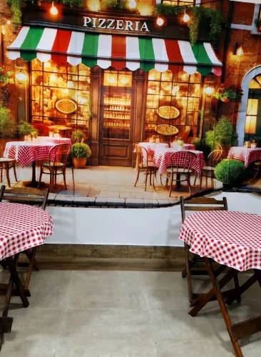 Painel Festa Temática Pizza/Cantina Italiana