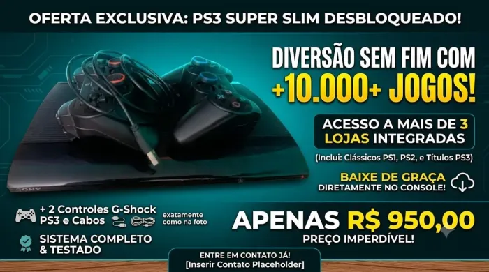 PlayStation 3 super slim desbloqueado 