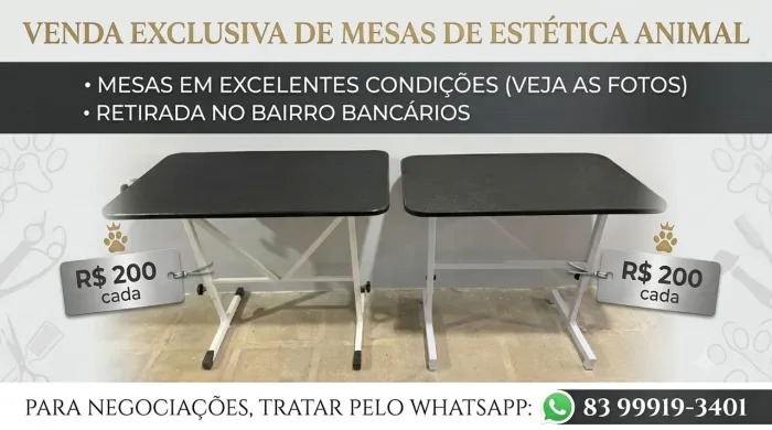 Mesas de estética animal (tosa/escovação) 