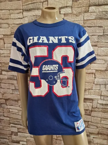 Camiseta Jersey Champion New York Giants NFL #56 Vintage Anos 80 Made In USA - Tam P/M