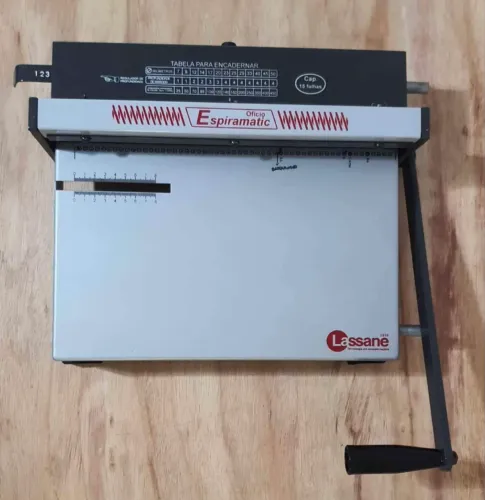 Encadernadora Espiral Lassane Espiramatic Oficio Manual A4/Ofício 15 folhas