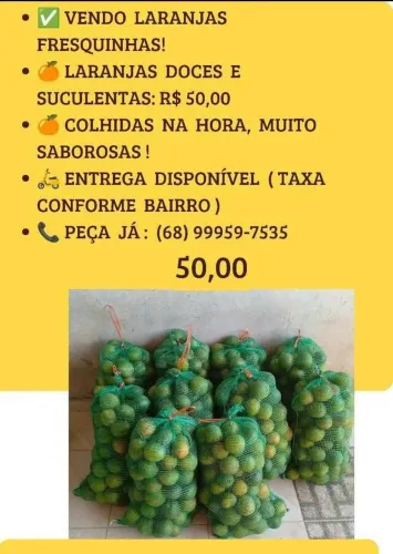Peça já sua saca de laranja