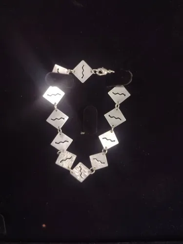 Pulseira folheada a prata omy folheado
