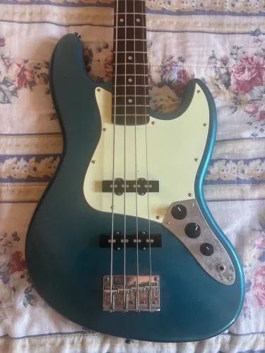 Baixo Sx Jazz bass azul série Handmade