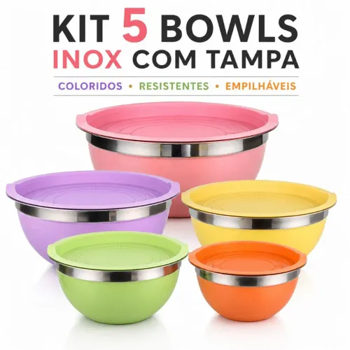 Kit de Bowls - lindos e de qualidade