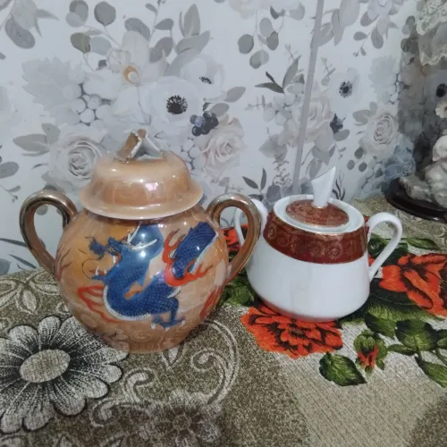 2 açucareiros porcelana antigos 