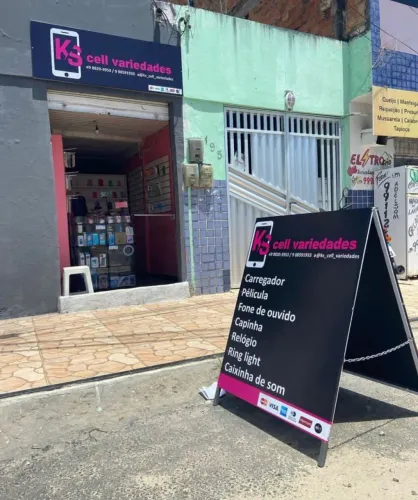 Placa de frente de loja