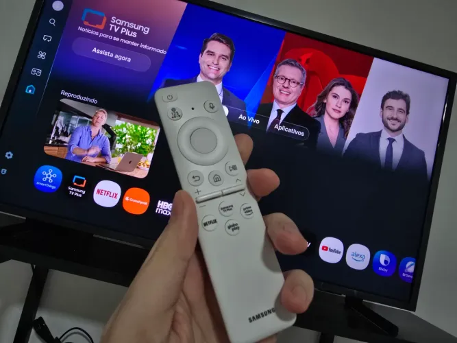 Smart TV Samsung, 32 polagadas, com Soundbar, incluso