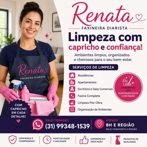 Faxineira Diarista | Limpeza Residencial e Comercial