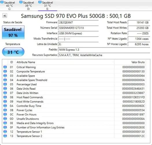 SAMSUNG 970 EVO PLUS 500gb