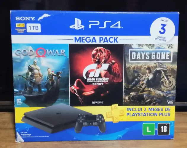 Playstation 4 Slim 1Tb na caixa