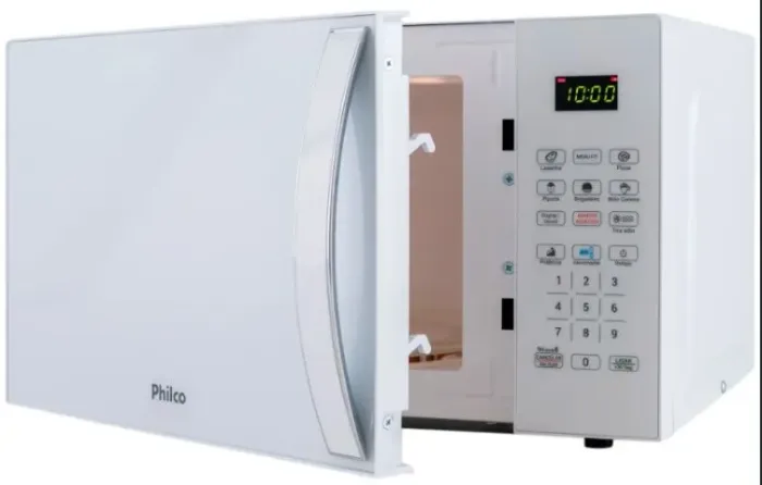 Micro-ondas Philco 20L Multifunções Limpa Fácil Branco Seminovo