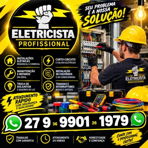ELETRICISTA 24H ATENDIMENTO PARA URGENCIAS E PROBLEMAS ELETRICOS