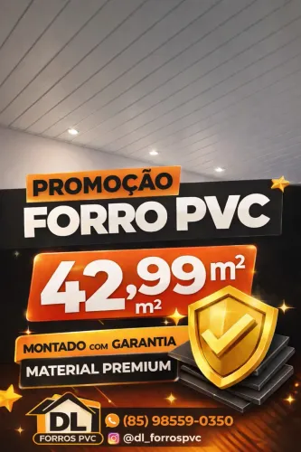FORRO PVC INSTALADO A PARTIR DE R$42,99m² - GARANTIA