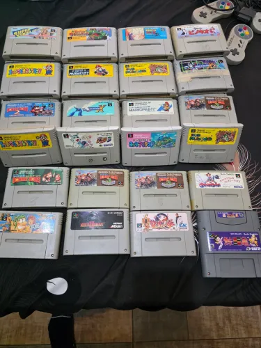 Nintendo Super Famicom Original + 60 Jogos + 3 Controles - Lote Completo sem cabo AV