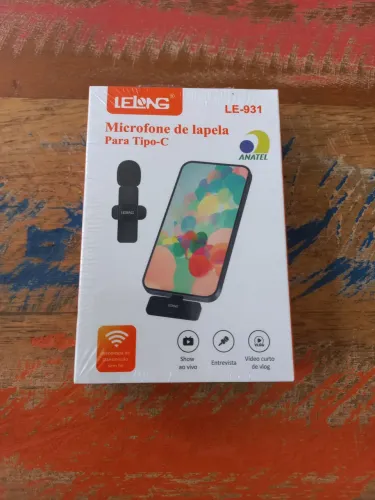 Microfone de lapela - tipo C - NOVO